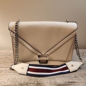 SAM EDELMAN Womens White Madeline Accordion Silver Metal Hobo Shoulder Bag